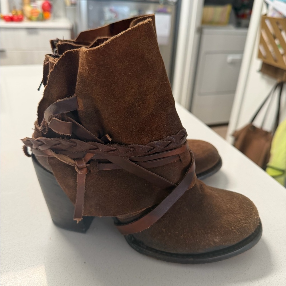 Frye Rustic Brown Ankle Booties - Picture 2 of 5